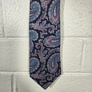 Geoffrey Beene 100% Silk Paisley Italy USA Made Classic Wedding Office 58x3.5‎